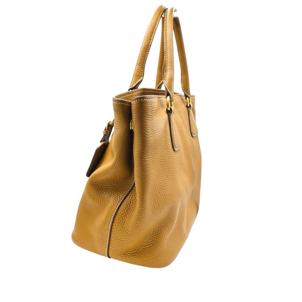 Prada Vitello Phenix Bag Brown Pebbled Leather Certificate of Authenticity - Picture 13 of 15